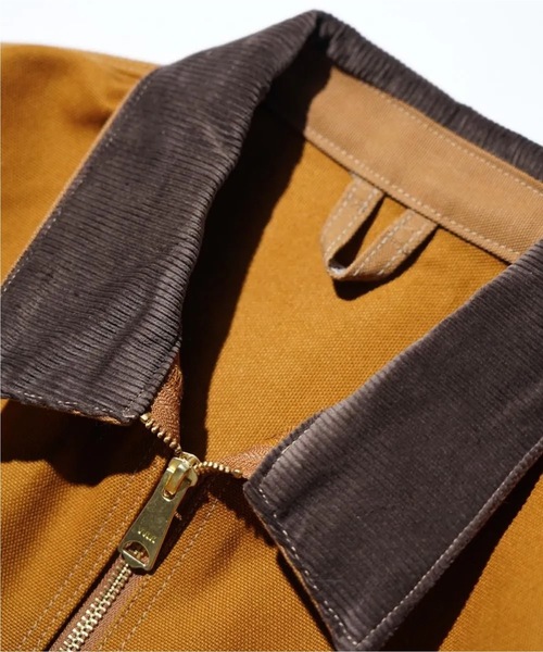 THRIFTY LOOK（スリフティールック）の「THRIFTY LOOK/スリフティールック US CARHARTT ACTIVE FILM JACKET ダック地 フルジップ ジャケット（ブルゾン・メンズ・ブラウン/ブラック・M/L）」の11枚目の写真