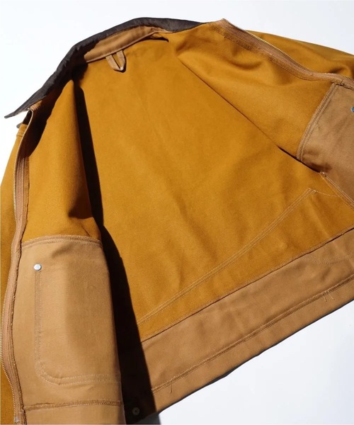 THRIFTY LOOK（スリフティールック）の「THRIFTY LOOK/スリフティールック US CARHARTT ACTIVE FILM JACKET ダック地 フルジップ ジャケット（ブルゾン・メンズ・ブラウン/ブラック・M/L）」の6枚目の写真