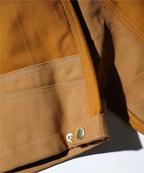 THRIFTY LOOK（スリフティールック）の「THRIFTY LOOK/スリフティールック US CARHARTT ACTIVE FILM JACKET ダック地 フルジップ ジャケット（ブルゾン・メンズ・ブラウン/ブラック・M/L）」の3枚目の写真