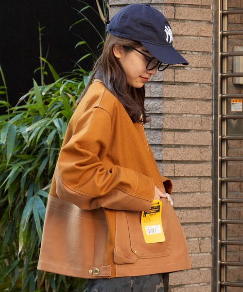 THRIFTY LOOK（スリフティールック）の「THRIFTY LOOK/スリフティールック US CARHARTT ACTIVE FILM JACKET ダック地 フルジップ ジャケット（ブルゾン・メンズ・ブラウン/ブラック・M/L）」の20枚目の写真