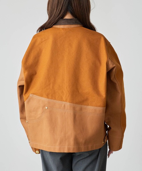 THRIFTY LOOK（スリフティールック）の「THRIFTY LOOK/スリフティールック US CARHARTT ACTIVE FILM JACKET ダック地 フルジップ ジャケット（ブルゾン・メンズ・ブラウン/ブラック・M/L）」の18枚目の写真