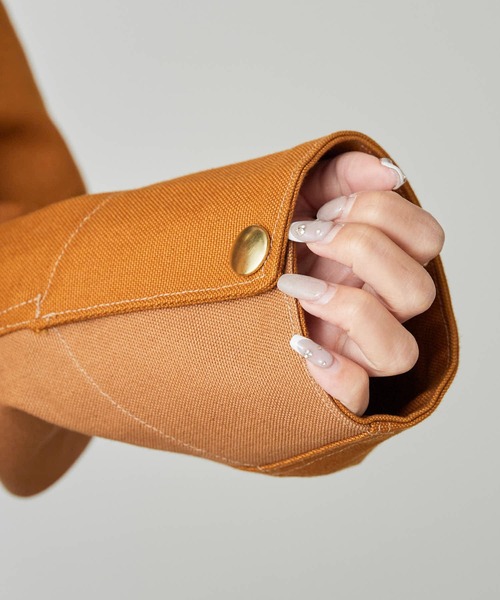 THRIFTY LOOK（スリフティールック）の「THRIFTY LOOK/スリフティールック US CARHARTT ACTIVE FILM JACKET ダック地 フルジップ ジャケット（ブルゾン・メンズ・ブラウン/ブラック・M/L）」の14枚目の写真