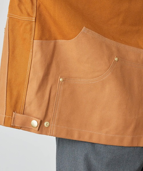 THRIFTY LOOK（スリフティールック）の「THRIFTY LOOK/スリフティールック US CARHARTT ACTIVE FILM JACKET ダック地 フルジップ ジャケット（ブルゾン・メンズ・ブラウン/ブラック・M/L）」の12枚目の写真