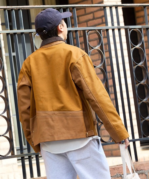THRIFTY LOOK(スリフティールック)の「THRIFTY LOOK/スリフティールック US CARHARTT ACTIVE FILM JACKET ダック地 フルジップ ジャケット(ブルゾン・メンズ・ブラウン/ブラック・M/L)」の15枚目の写真