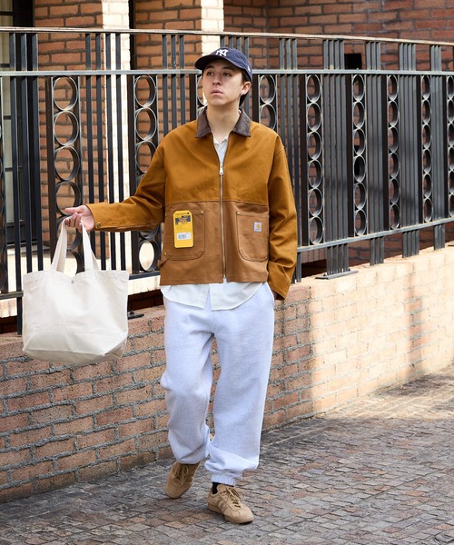 THRIFTY LOOK(スリフティールック)の「THRIFTY LOOK/スリフティールック US CARHARTT ACTIVE FILM JACKET ダック地 フルジップ ジャケット(ブルゾン・メンズ・ブラウン/ブラック・M/L)」の9枚目の写真