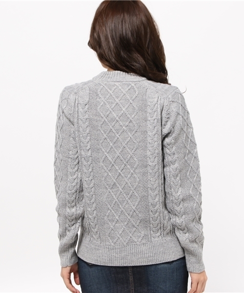 CIAOPANIC（チャオパニック）の「【Ciaopanic】　バルキーAC/WアランC/NP/O（ニット/セーター・レディース・ブラック/アイボリー/グレー/マスタード・FREE）」の7枚目の写真