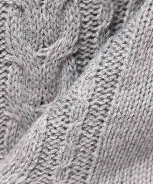 CIAOPANIC（チャオパニック）の「【Ciaopanic】　バルキーAC/WアランC/NP/O（ニット/セーター・レディース・ブラック/アイボリー/グレー/マスタード・FREE）」の11枚目の写真