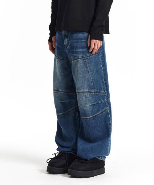 KICHUL（キチョル）の「Washed Biker Denim Pants (Indigo)（デニムパンツ・メンズ・その他・MEDIUM/LARGE/SMALL）」の2枚目の写真