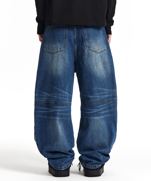 KICHUL（キチョル）の「Washed Biker Denim Pants (Indigo)（デニムパンツ・メンズ・その他・MEDIUM/LARGE/SMALL）」の3枚目の写真