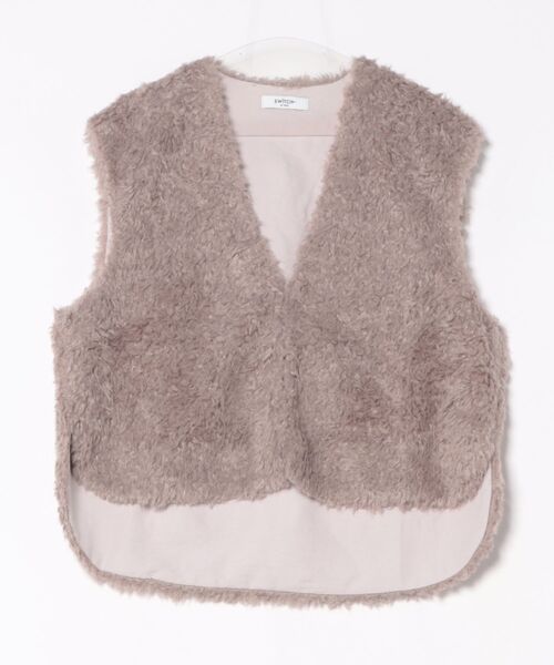ayane プードルベスト　グレー　新品 ◇SWITCH by ARCH◇Poodle Fur Vest プードル ファー ベスト ARM-723