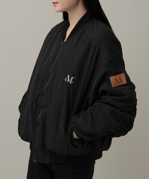 MUCENT(ムセント)の「【UNISEX】MUCENT/MA-1シャーリングジャケット(MA-1・レディース・ブラック/グレー・FREE)」の2枚目の写真