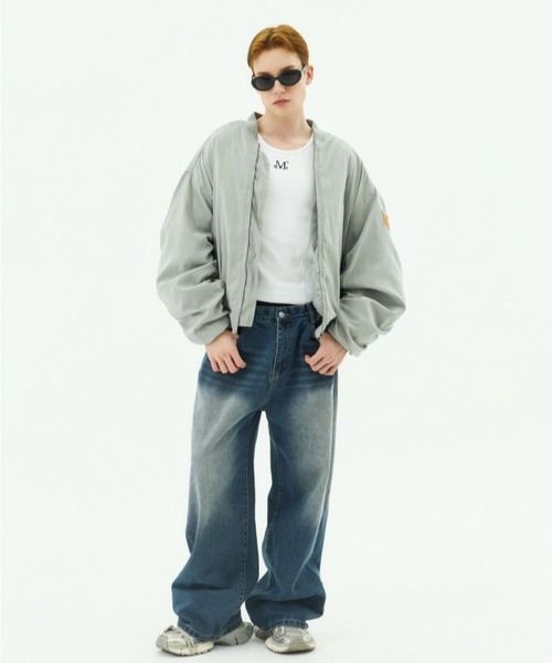 MUCENT(ムセント)の「【UNISEX】MUCENT/MA-1シャーリングジャケット(MA-1・レディース・ブラック/グレー・FREE)」の3枚目の写真