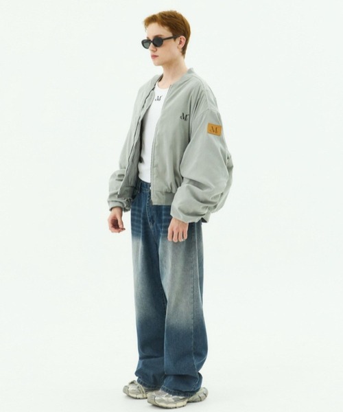 MUCENT(ムセント)の「【UNISEX】MUCENT/MA-1シャーリングジャケット(MA-1・レディース・ブラック/グレー・FREE)」の4枚目の写真
