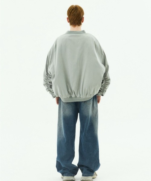 MUCENT(ムセント)の「【UNISEX】MUCENT/MA-1シャーリングジャケット(MA-1・レディース・ブラック/グレー・FREE)」の6枚目の写真
