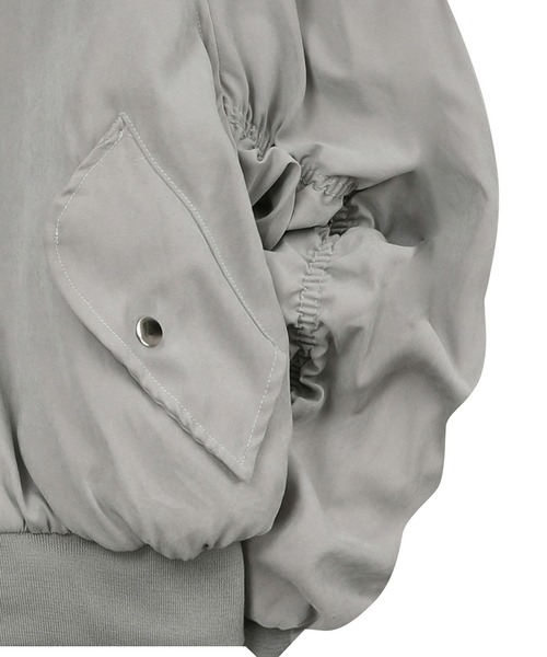 MUCENT(ムセント)の「【UNISEX】MUCENT/MA-1シャーリングジャケット(MA-1・レディース・ブラック/グレー・FREE)」の14枚目の写真