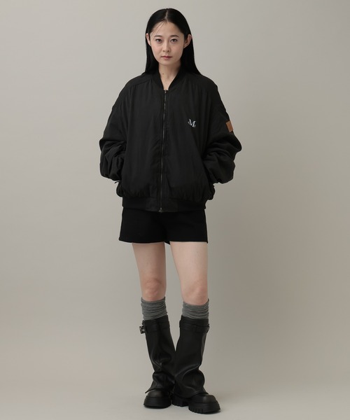 MUCENT(ムセント)の「【UNISEX】MUCENT/MA-1シャーリングジャケット(MA-1・レディース・ブラック/グレー・FREE)」の18枚目の写真