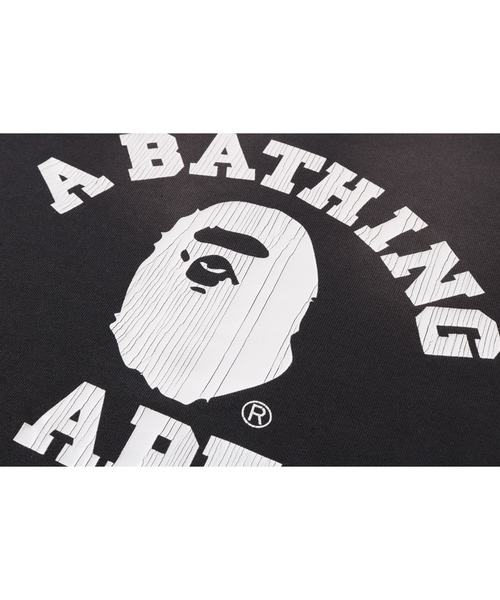 A BATHING APE（アベイシングエイプ）の「VINTAGE WASHED COLLEGE PULLOVER HOODIE（パーカー・レディース・サックスブルー/チャコール/ピンク・SMALL/MEDIUM）」の7枚目の写真