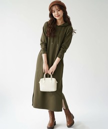 パーカー ワンピース」に該当するグリーン・カーキ/緑色系のレディース