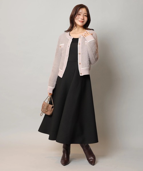 ふわふわレースラインカーデ（ニット/セーター）｜Apuweiser-riche