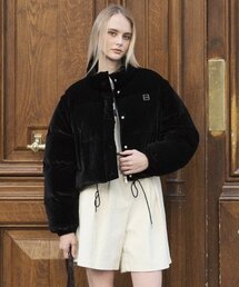 ANOETIC（アノエティック）の「TWO-WAY VELVET JUMPER_BLACK（ダウンジャケット/コート・レディース）」