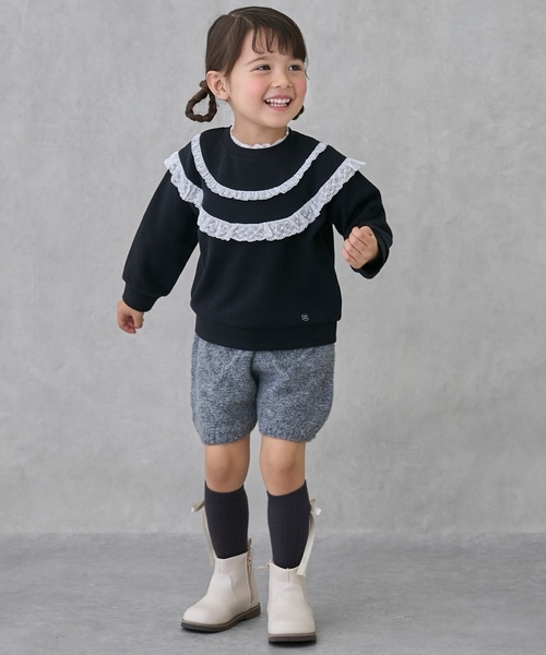 セール】【リンク】ハートケーブルニットショートパンツ(セットアップ