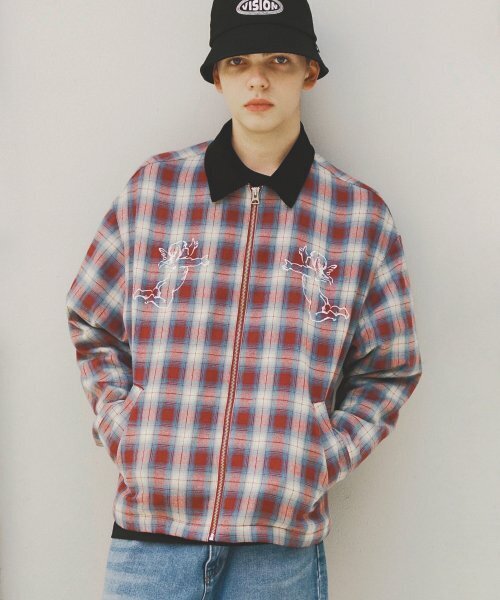 VISION STREET WEAR(ヴィジョンストリートウェア)の「VSW Angel Check Jacket Red(その他アウター・メンズ・その他・SMALL/LARGE/X-LARGE/MEDIUM)」の1枚目の写真