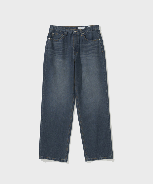 SHIRTER(シャーター)の「5P WIDE DENIM PANTS (FADED INDIGO)(デニムパンツ・メンズ・その他・SMALL/MEDIUM/LARGE)」の1枚目の写真