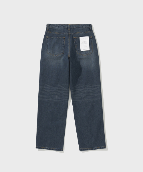SHIRTER(シャーター)の「5P WIDE DENIM PANTS (FADED INDIGO)(デニムパンツ・メンズ・その他・SMALL/MEDIUM/LARGE)」の2枚目の写真
