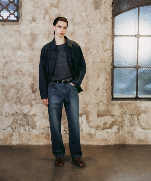 SHIRTER(シャーター)の「5P WIDE DENIM PANTS (FADED INDIGO)(デニムパンツ・メンズ・その他・SMALL/MEDIUM/LARGE)」の4枚目の写真