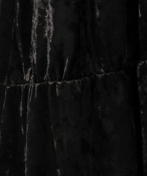 GEORGE'S（ジョージズ）の「ティアードベロアスカート（スカート・レディース・ブラウン/ブラック・MEDIUM/SMALL）」の8枚目の写真