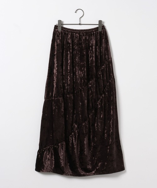 GEORGE'S（ジョージズ）の「ティアードベロアスカート（スカート・レディース・ブラウン/ブラック・MEDIUM/SMALL）」の9枚目の写真