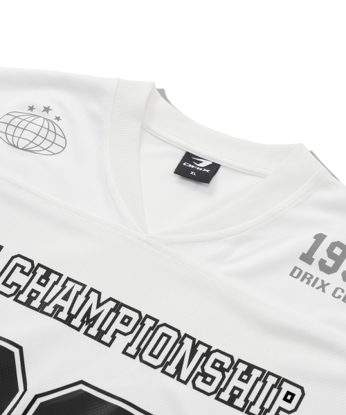 DRIX（ドリックス）の「ラグビーオーバーサイズメッシュジャージハーフスリーブ_ホワイト（Tシャツ/カットソー・メンズ・その他・SMALL/MEDIUM/LARGE/X-LARGE/XX-LARGE）」の6枚目の写真