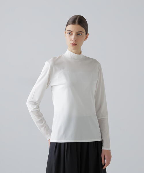 ADORE(アドーア)の「◆ハイツイストスムーストップス(Tシャツ/カットソー・レディース・ホワイト/ブラック・38)」の1枚目の写真