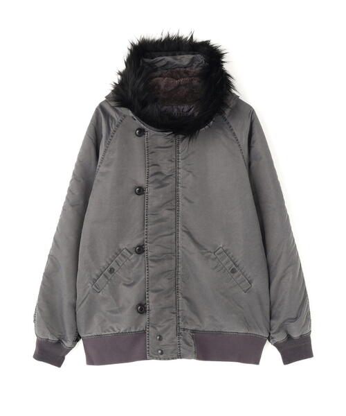 DANKE SCHON（ダンケシェーン）の「【WEB&DEPOT限定】DankeSchon/ダンケシェーン/NYLON N-2B（ミリタリージャケット・レディース・ブラック/オリーブ系・M/XL/L）」の2枚目の写真