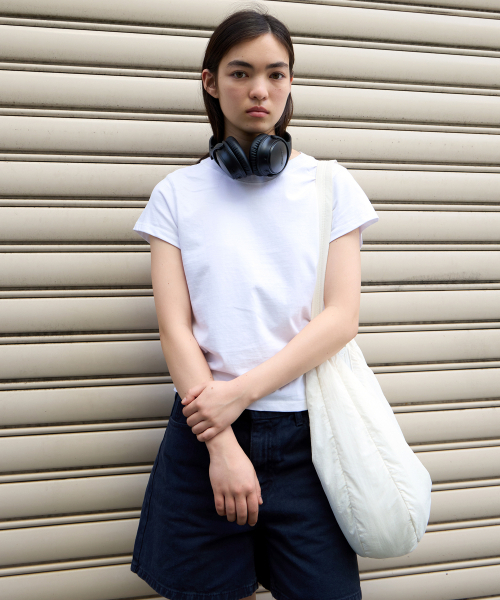 LEVAR(レバー)の「Plain Cotton T-shirt - Off White(Tシャツ/カットソー・レディース・アイボリー・FREE)」の3枚目の写真