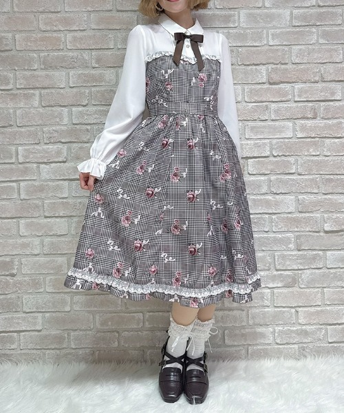 セール】ホリデーチェック柄ワンピース（ワンピース）｜axes femme