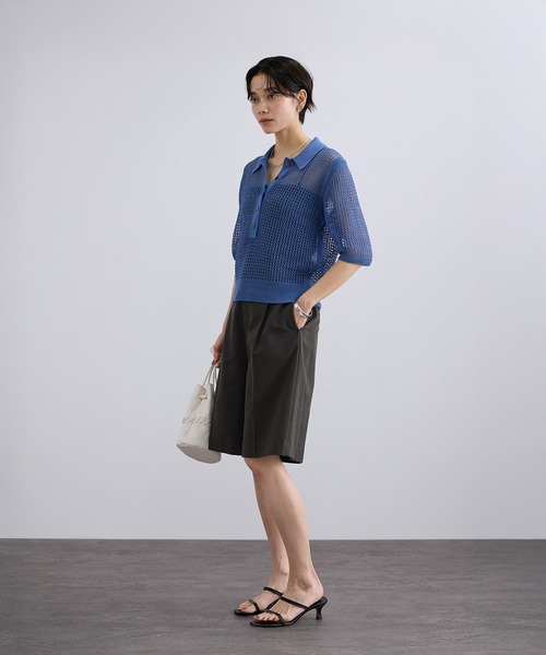 SALON adam et rope'(サロン アダム エ ロペ)の「【WEB限定】エフォートレスハーフパンツ(その他パンツ・レディース・チャコールグレー/ベージュ・S/M)」の11枚目の写真