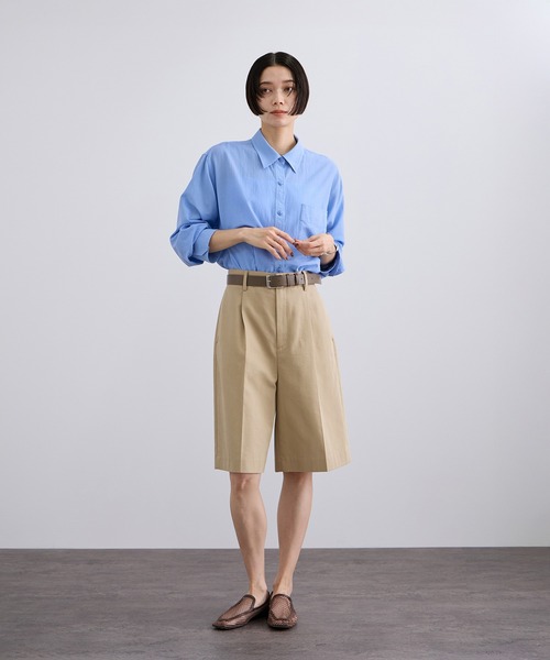 SALON adam et rope'(サロン アダム エ ロペ)の「【WEB限定】エフォートレスハーフパンツ(その他パンツ・レディース・チャコールグレー/ベージュ・S/M)」の13枚目の写真