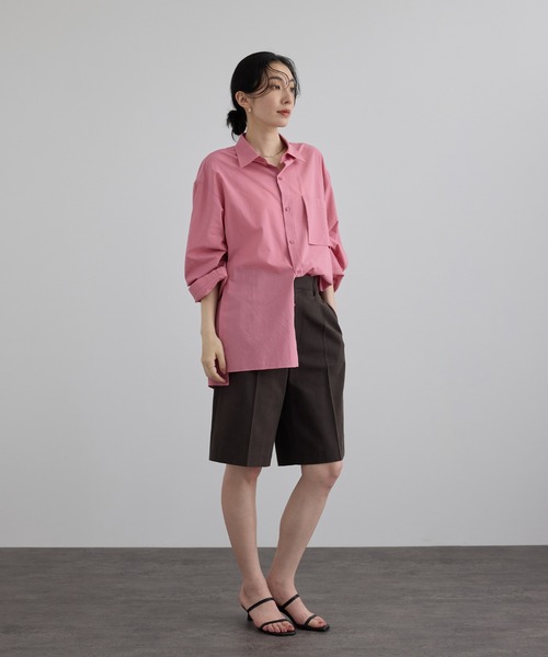 SALON adam et rope'(サロン アダム エ ロペ)の「【WEB限定】エフォートレスハーフパンツ(その他パンツ・レディース・チャコールグレー/ベージュ・S/M)」の18枚目の写真