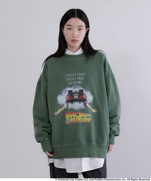 LOWRYS FARM（ローリーズファーム）の「【LFM(U)】Back to the Future／スウェットクルーネック　 625126（スウェット・メンズ・グリーン/ブラック・LARGE/MEDIUM）」の10枚目の写真