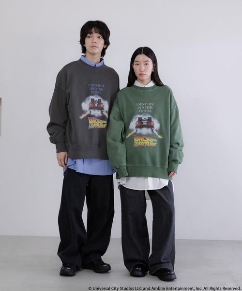 LOWRYS FARM（ローリーズファーム）の「【LFM(U)】Back to the Future／スウェットクルーネック　 625126（スウェット・メンズ・グリーン/ブラック・LARGE/MEDIUM）」の11枚目の写真