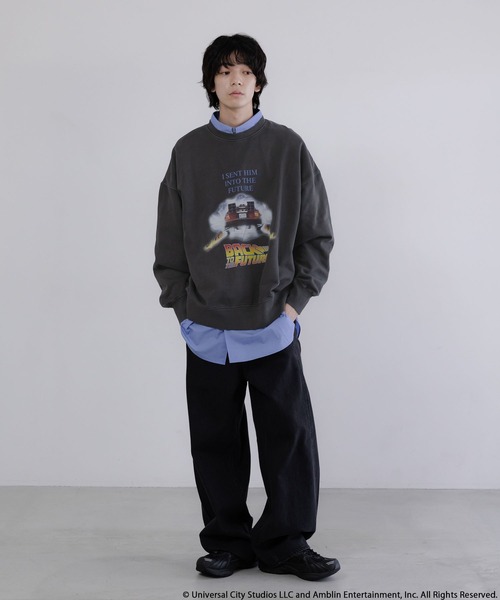LOWRYS FARM（ローリーズファーム）の「【LFM(U)】Back to the Future／スウェットクルーネック　 625126（スウェット・メンズ・グリーン/ブラック・LARGE/MEDIUM）」の12枚目の写真