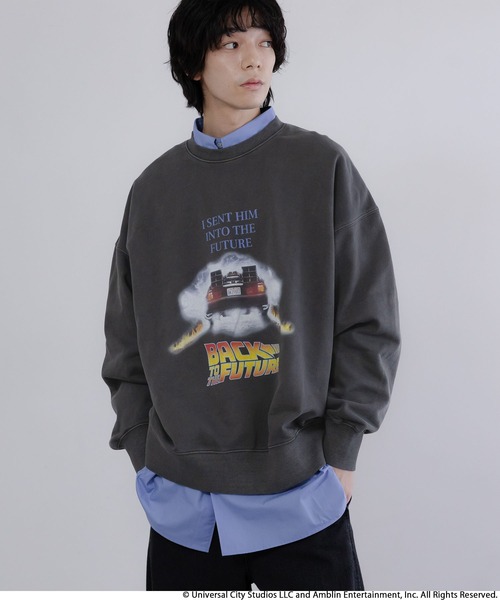LOWRYS FARM（ローリーズファーム）の「【LFM(U)】Back to the Future／スウェットクルーネック　 625126（スウェット・メンズ・グリーン/ブラック・LARGE/MEDIUM）」の13枚目の写真
