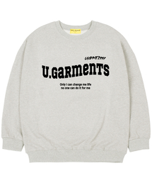 [起毛]アイキャンロゴオーバーサイズスウェットTシャツオートミール