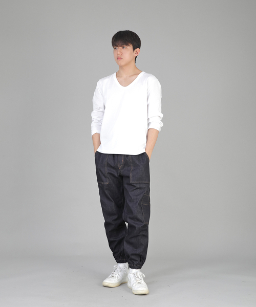 SAINTCREW(セントクルー)の「ツーレイヤーワイドカーゴジョガーパンツ W2-308J ネイチャーインディゴ(デニムパンツ・メンズ・その他・MEDIUM/LARGE/X-LARGE)」の7枚目の写真