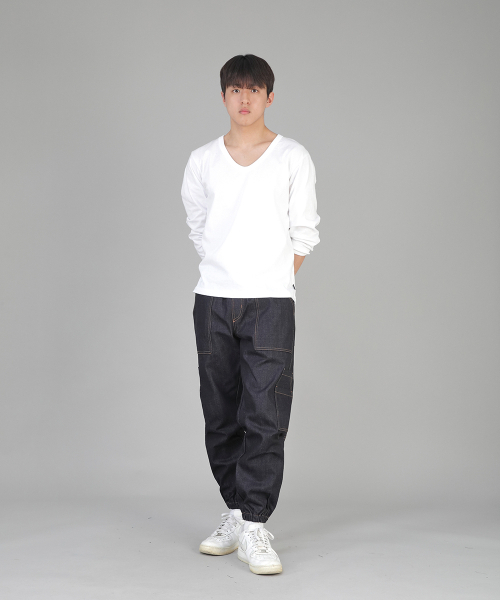 SAINTCREW(セントクルー)の「ツーレイヤーワイドカーゴジョガーパンツ W2-308J ネイチャーインディゴ(デニムパンツ・メンズ・その他・MEDIUM/LARGE/X-LARGE)」の6枚目の写真