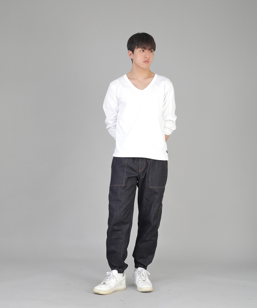 SAINTCREW(セントクルー)の「ツーレイヤーワイドカーゴジョガーパンツ W2-308J ネイチャーインディゴ(デニムパンツ・メンズ・その他・MEDIUM/LARGE/X-LARGE)」の3枚目の写真