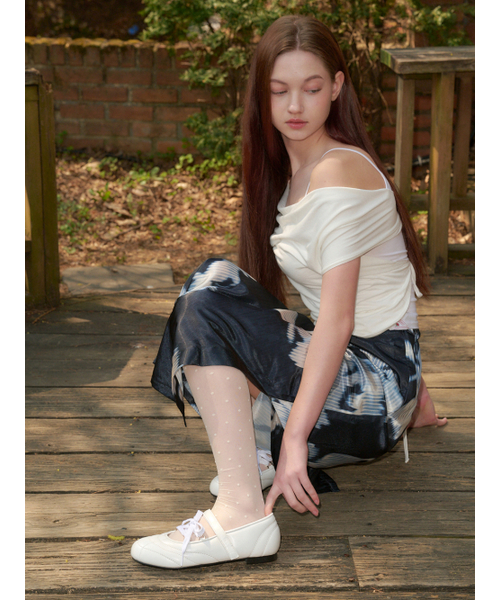 FORRR（フォルンルン）の「Quilting Lace Maryjane - 3Color（バレエシューズ・レディース・ブラック/シルバー/ホワイト・23cm/24cm/25cm）」の8枚目の写真