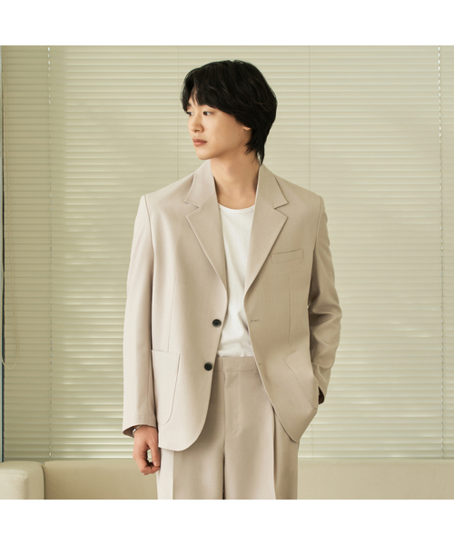 HYOJI(ヒョージ)の「SS ウォッシャブルセミオーバーフィットブレザー ( S01-5カラー )(テーラードジャケット・メンズ・ネイビー/ブラック/チャコール/ベージュ/グレイッシュベージュ・M/L/XL)」の5枚目の写真