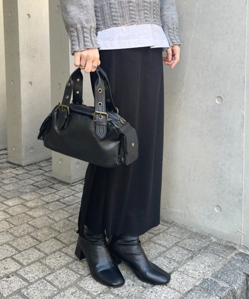 MYMOOD.（マイムード）の「【5色展開】セルフカットリブアイラインスカート ウエストゴムロングスカート（スカート・レディース・チャコールグレー/ライトグレー/ブラウン/ベージュ/ブラック・M）」の13枚目の写真